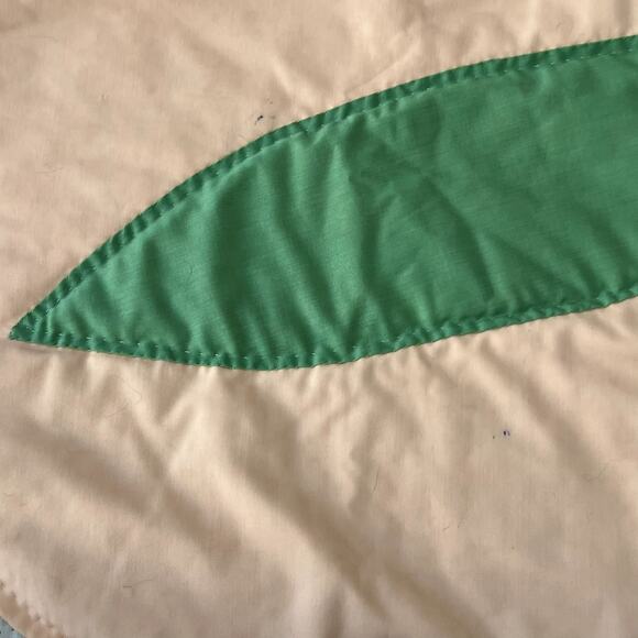 Vintage Quilted Bedspread Cotton Kids Butterfly Reversible Hand Stitched - Picture 6 of 12